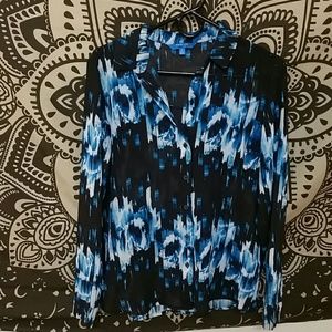 Blue and Black Dress Shirt