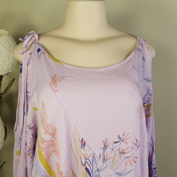 Free People Clear Skies Printed Cold-ShoulderTunic - Picture 3 of 5
