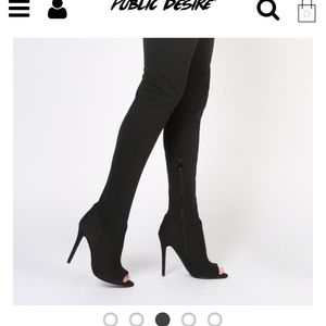Public Desire- over the knee boots