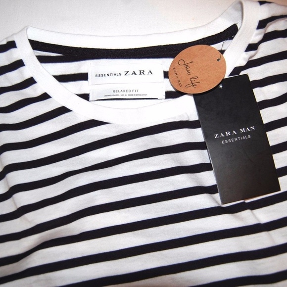 Essentials Zara T-shirt Cotton Men's 2XL NEW - Picture 4 of 6
