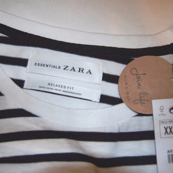 Essentials Zara T-shirt Cotton Men's 2XL NEW - Picture 5 of 6