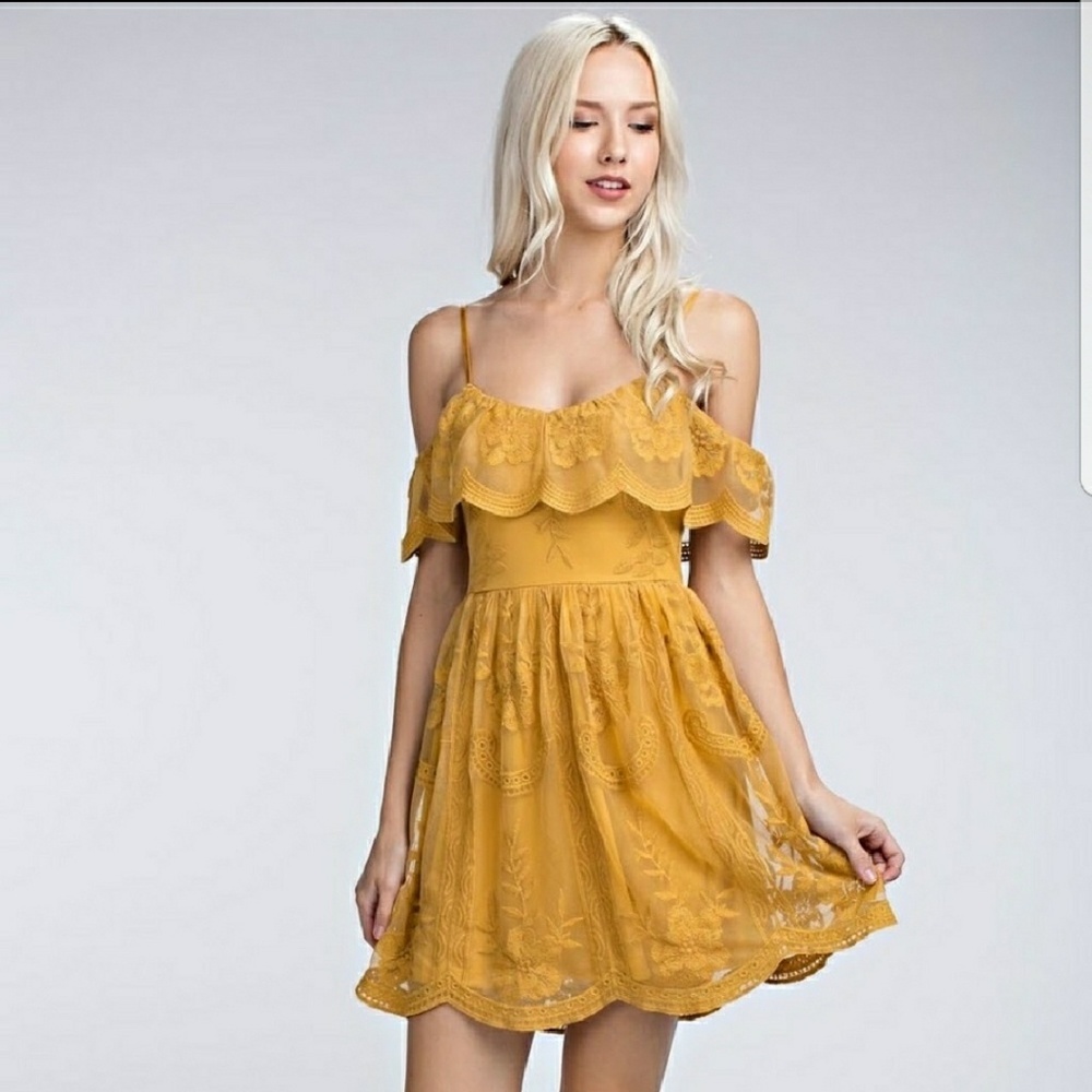 Goldie Locks off the shoulder lace dress - Picture 1 of 1
