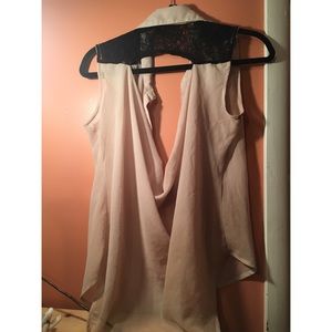 Xoxo lace and silk top