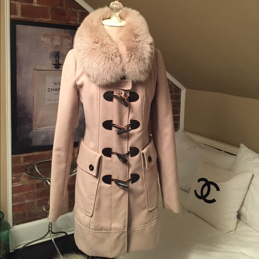 wool coat with fur collar