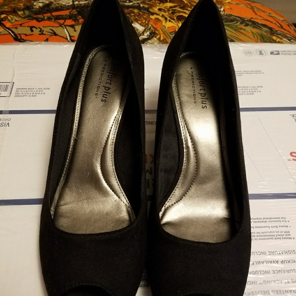 Comfort plus black wedges W-12