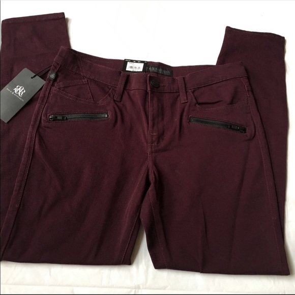Rock & Republic Kashmiere Maroon Jean Leggings New - Picture 5 of 8