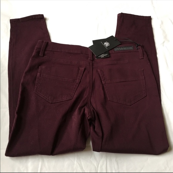 Rock & Republic Kashmiere Maroon Jean Leggings New - Picture 8 of 8