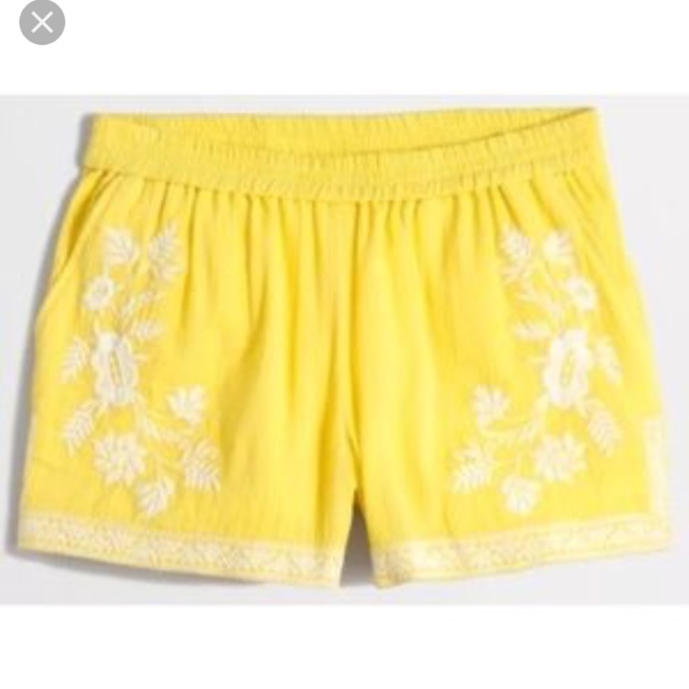 Jcrew embroidered shorts