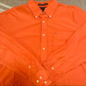 Orange Tommy Hilfiger Button Down Shirt (L)