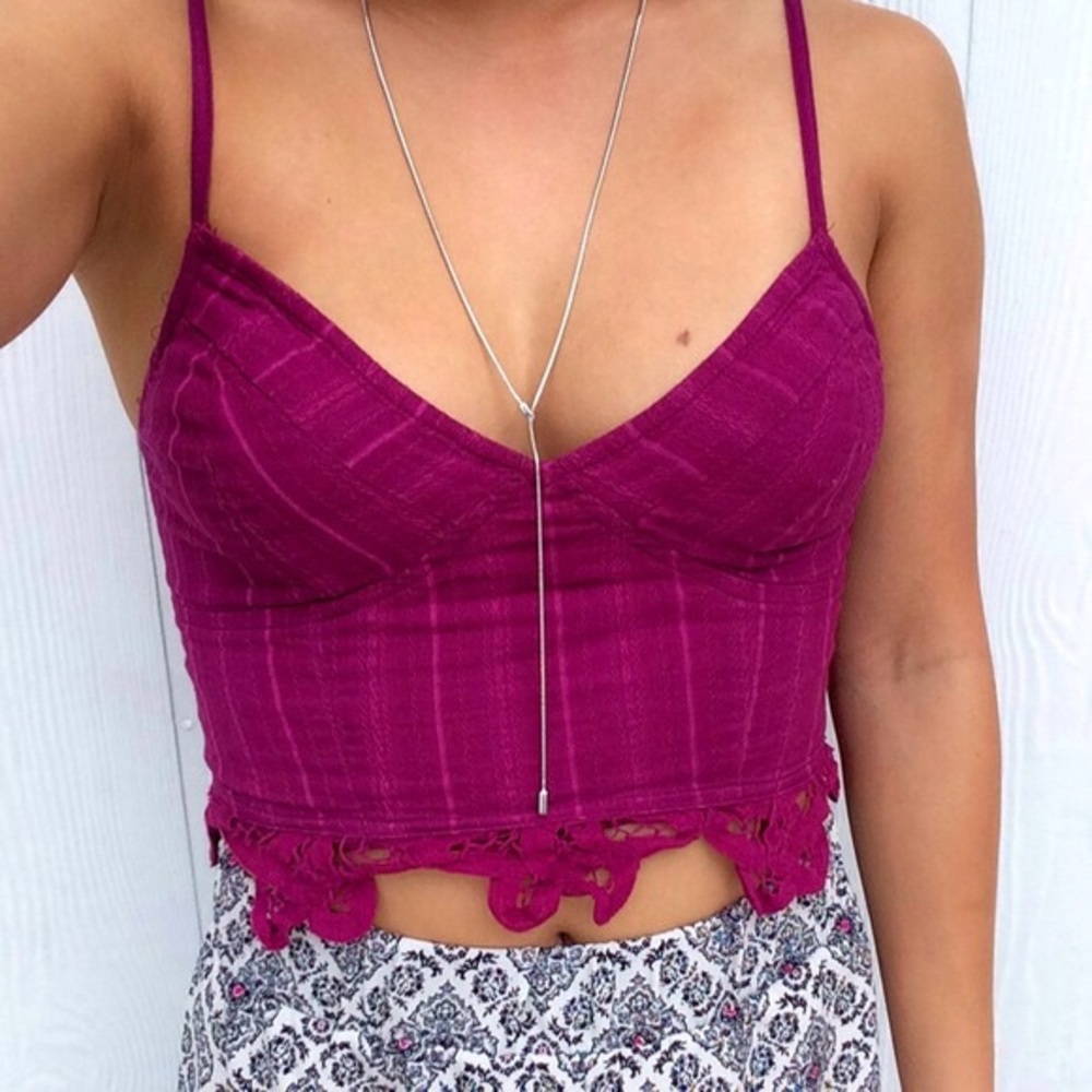 Free People Purple Crop Top