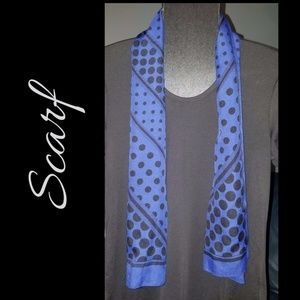 Blue & Black Silky Scarf