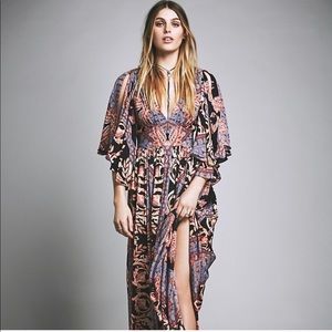 Free People Fern Black Maxi Dress