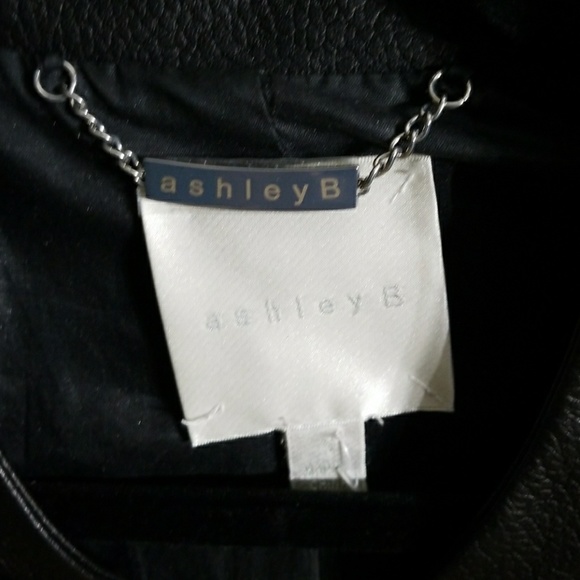 Ashley B leather jacket with windbreaker sleeves