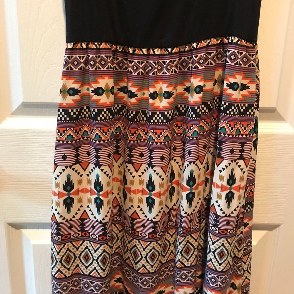 Color Me Red Boho Aztec Style Maxi - Picture 2 of 4