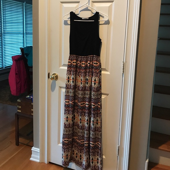 Color Me Red Boho Aztec Style Maxi - Picture 1 of 4
