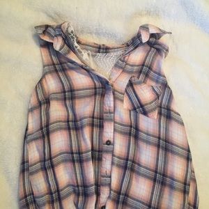 Flannel tank top