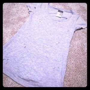 Soft grey vneck with holes never worn