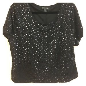 Black Sequin Top