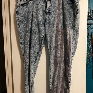 Ashley Stewart acid wash jeans