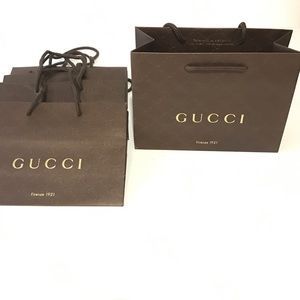 4x Authentic Gucci Accessory Shopping Bags