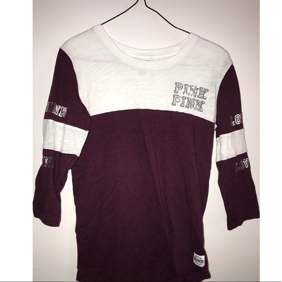 (SOLD) VS Pink 3/4 sleeve tee - Picture 1 of 3