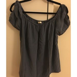 ❗️SALE❗️Blue Off the Shoulder Joie Blouse