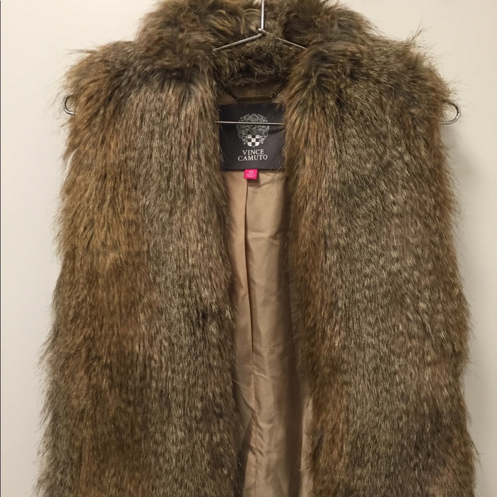 Vince Camuto Faux Fur Brown Vest