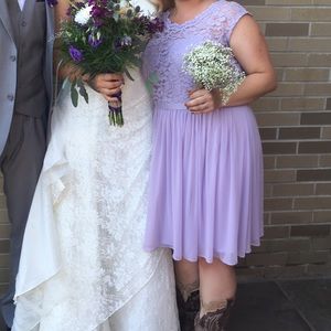 David’s bridal LILAC bridesmaid dress