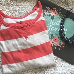 Oversized comfortable striped long sleeve shirt