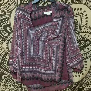 Aztec patterned shirt