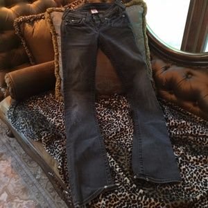 True Religion Swarovski crystal distressed jeans