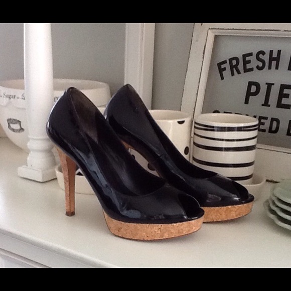 Cole Haan Shoes - Cole Haan NikeAir patent leather open toe heels