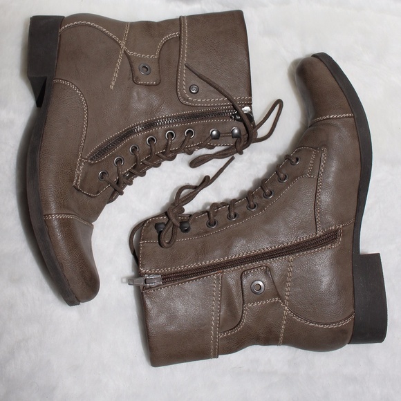 G by Guess Shoes - Gray Combat Boots G by Guess 8 1/2 M