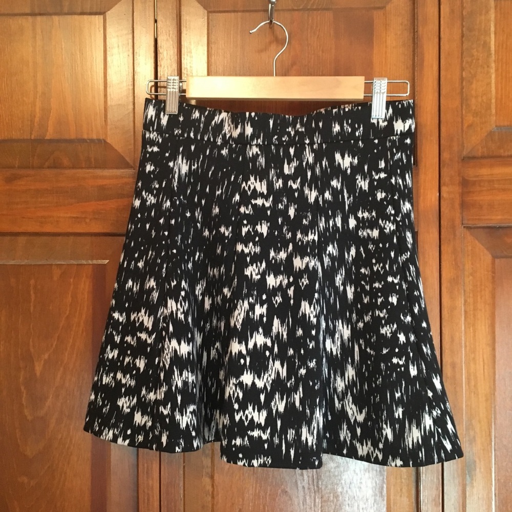 Black brushed skater skirt.