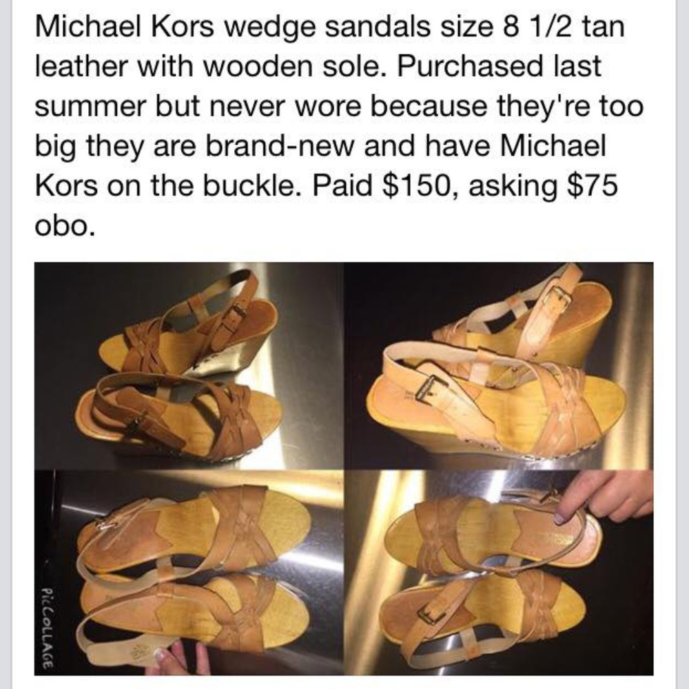 Michael kors Wedge Sandal 8.5 NWT