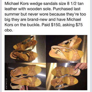 Michael kors Wedge Sandal 8.5 NWT