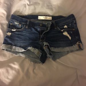 Abercrombie & Fitch Destroyed Jean Shorts