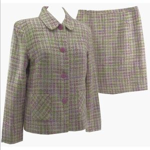 Karen Scott Plaid Tweed 2-pc Skirt Suit • Plus 16 Karen Scott Plaid Tweed 2-pc Skirt Suit • Plus 16