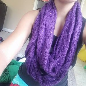 Purple infinity scarf