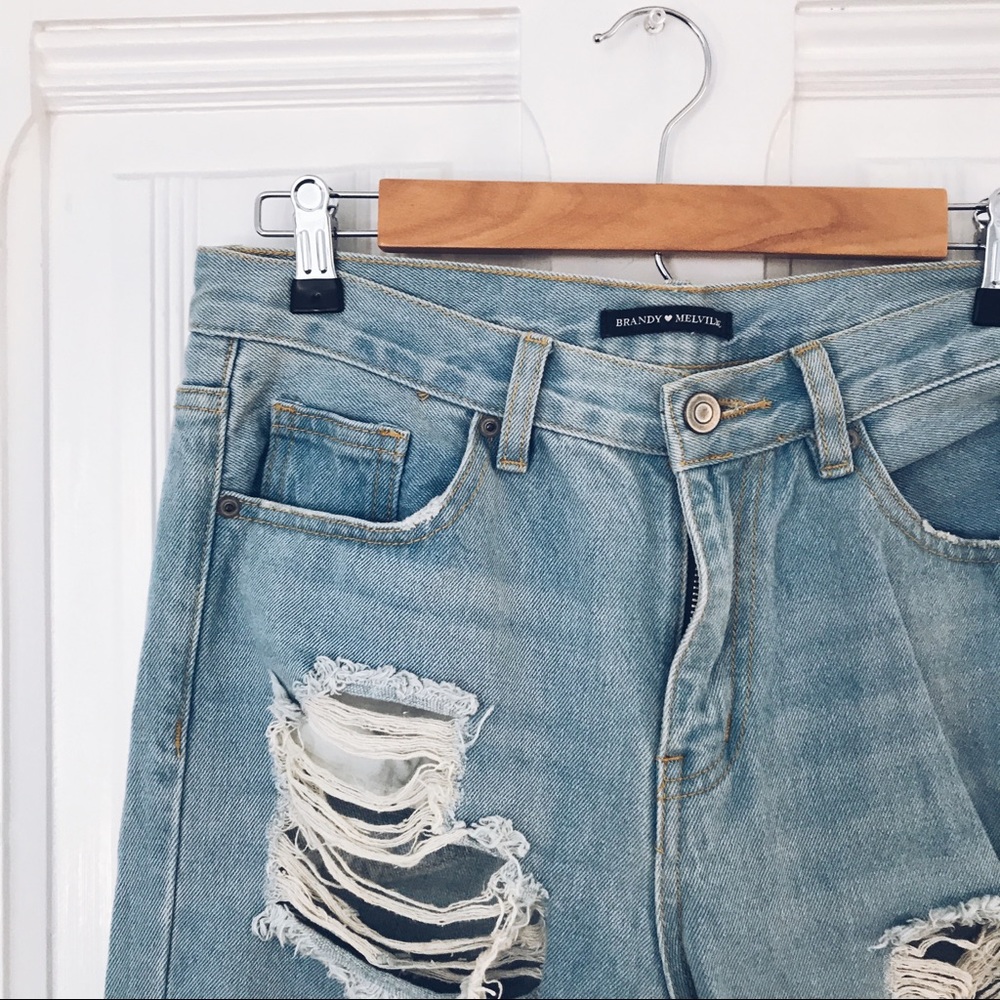 Brandy Melville high waisted ripped jeans