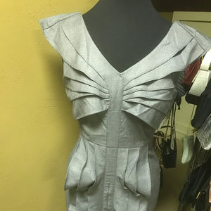 C. Luce grey ruffle dress with pockets large $59
