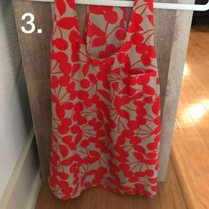 Joie razor back Silk Blouse with red and tan print