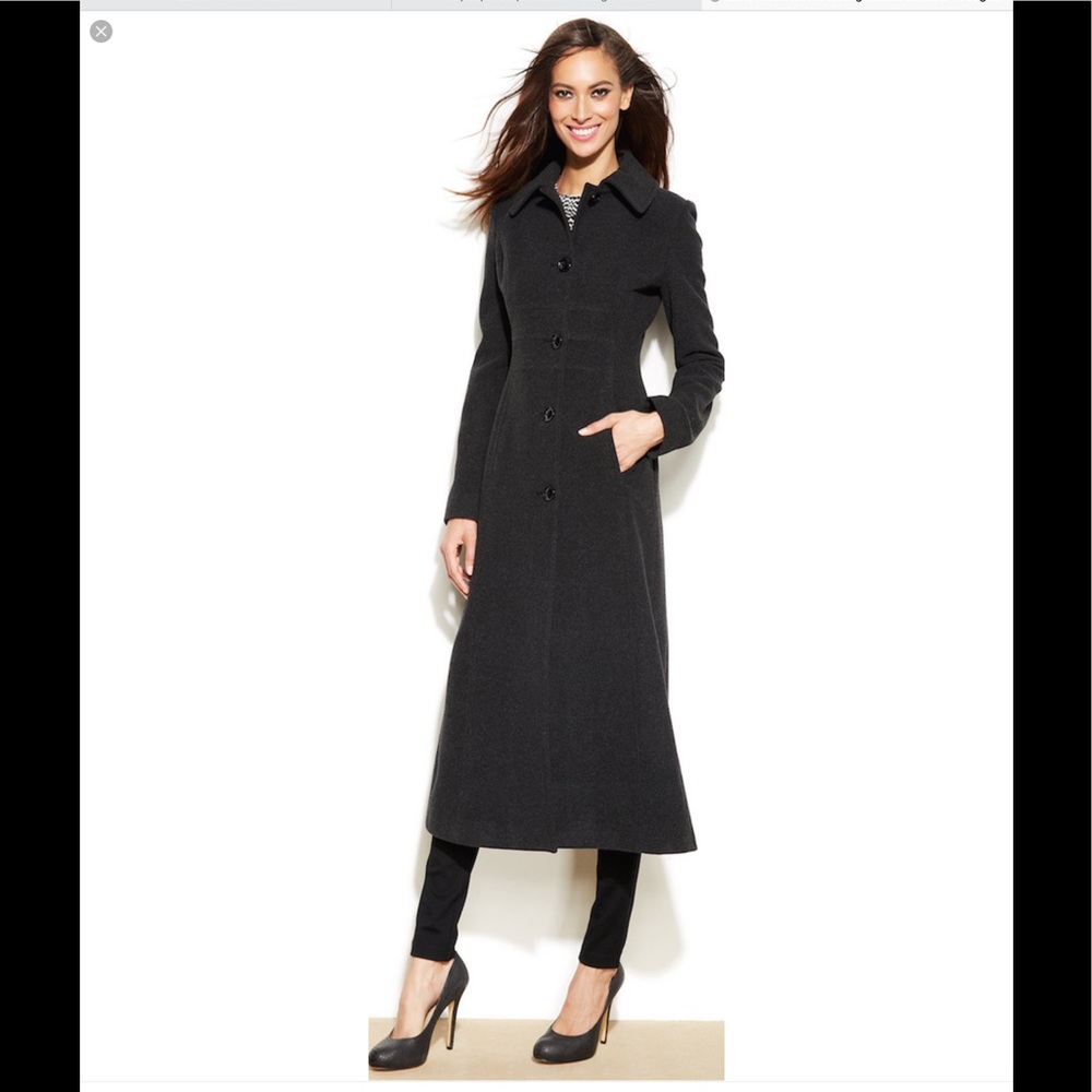 Anne Klein Wool long pea coat 6