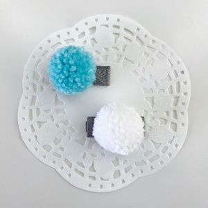 Pom Pom Hair Clippies by @3Wittlepigs