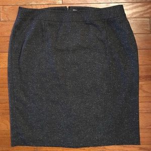 Skirt by Halogen, 18W charcoal tweedy/herringbone