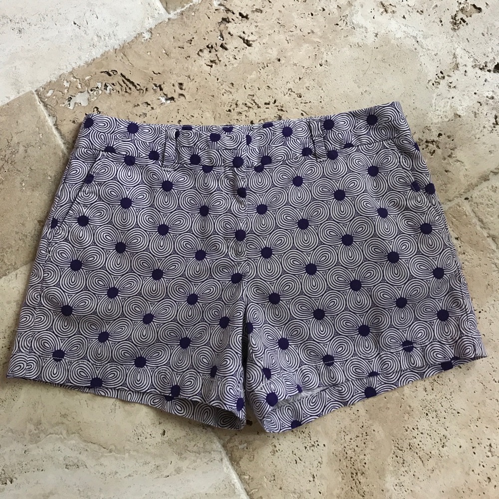 Ann Taylor purple flower print shorts size 6