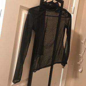 Mesh long sleeve shirt