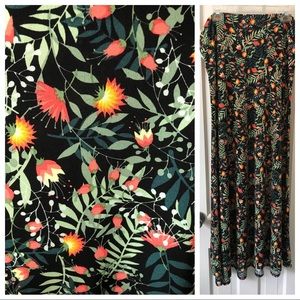 3xl Maxi Skirt Abstract Floral Lularoe slinky EUC