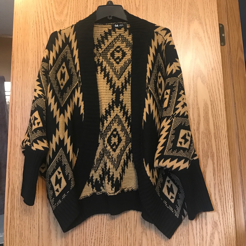 Aztec print cardigan