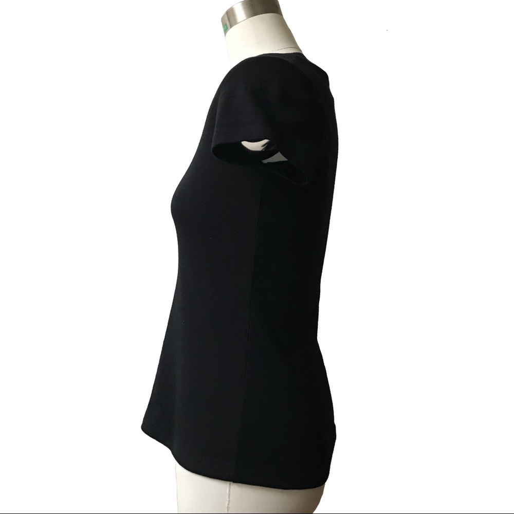 Basic black ribbed tee - Picture 3 of 4